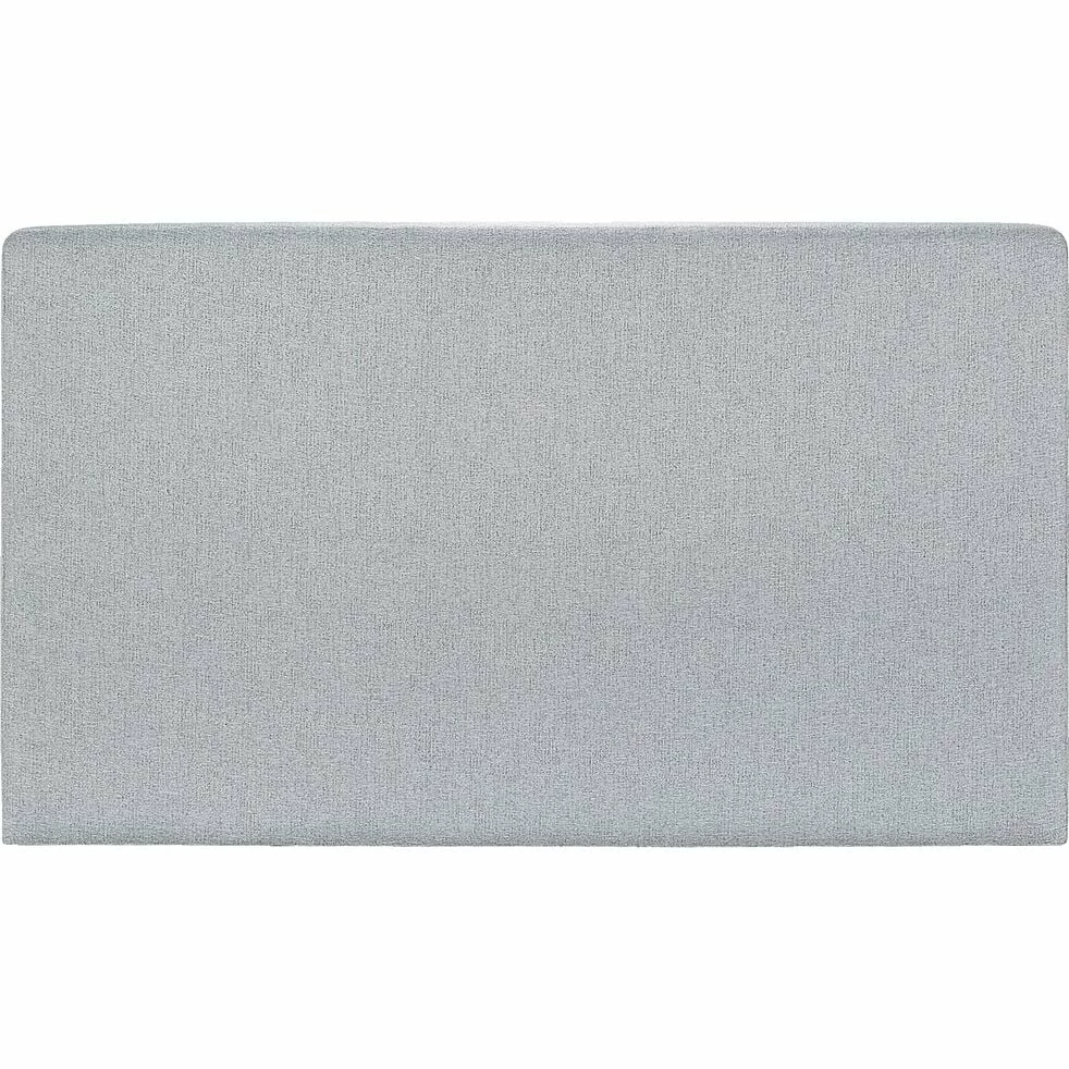 MELETTE - Tête De Lit Droite En Tissu - Gris Clair L190cm 2 MELETTE - Tête De Lit Droite En Tissu - Gris Clair L190cm