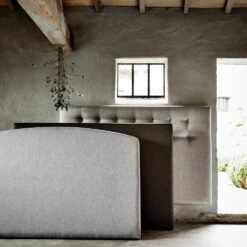 TIBOULEN - Tête De Lit Boutonnée En Tissu - Gris Clair L190cm -Doublures De Lit Soldes 2024 TETE DE LIT TIBOULEN 27086643 A 1