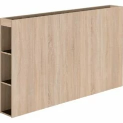 BALME - Tête De Lit En Bois Avec Rangement - Effet Chêne Clair L165cm