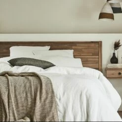 GAIA - Tête De Lit En Bois D'acacia Massif - L140cm -Doublures De Lit Soldes 2024 Tete de lit GAIA 25883022 A 1