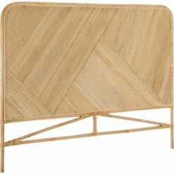 MARIETTA - Tête De Lit Rectangulaire En Rotin - Bois Clair 130x170 -Doublures De Lit Soldes 2024 Tete de lit MARIETTA 27493489 B 1