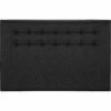 TIBOULEN - Tête De Lit Boutonnée En Tissu - Gris Anthracite L190cm -Doublures De Lit Soldes 2024 Tete de lit TIBOULEN 26715728 F 1