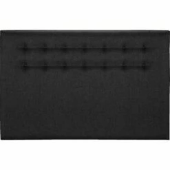 TIBOULEN - Tête De Lit Boutonnée En Tissu - Gris Anthracite L190cm