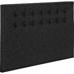 TIBOULEN - Tête De Lit Boutonnée En Tissu - Gris Anthracite L190cm -Doublures De Lit Soldes 2024 Tete de lit boutonnee TIBOULEN 26715728 B 1