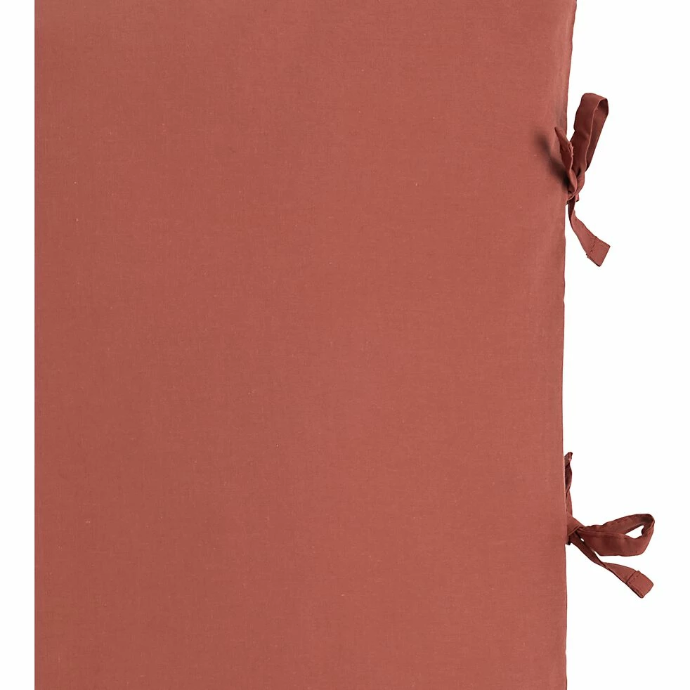 MANTA - Housse De Couette 240x220cm Et 2 Taies D'oreiller 65x65cm En Coton Lavé - Rouge Terracotta 5 MANTA - Housse De Couette 240x220cm Et 2 Taies D'oreiller 65x65cm En Coton Lavé - Rouge Terracotta – Image 3